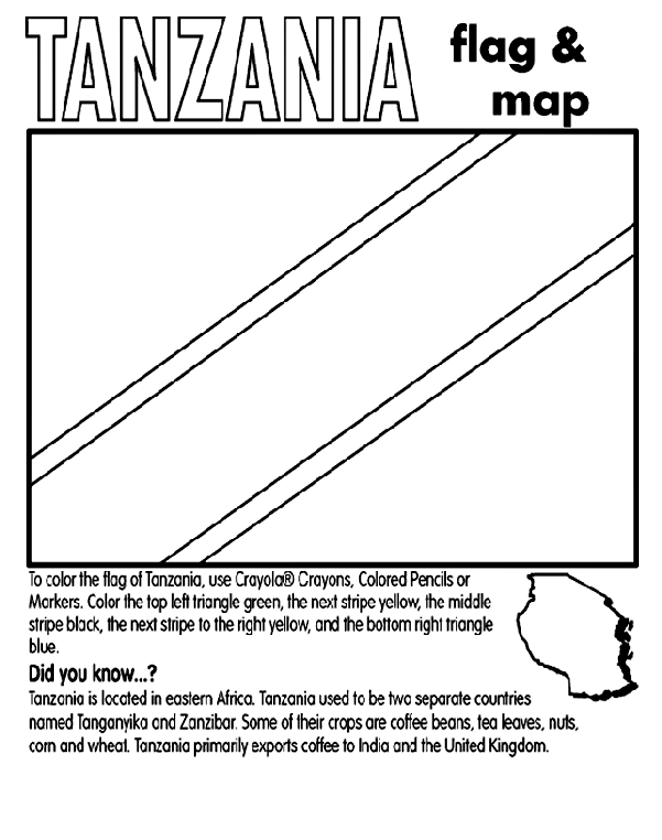 Tanzania coloring page