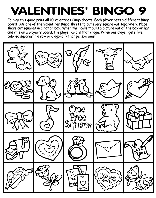 Valentine&#39;s Bingo 9 coloring page