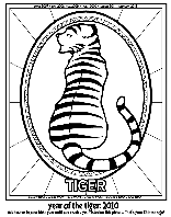 Chinese New Year - Year of the Tiger coloring page