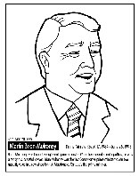 Canadian Prime Minister Mulroney coloring page