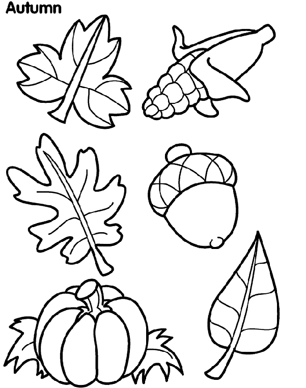 Autumn Leaves coloring page