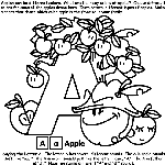 Alphabet A coloring page