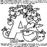 Alphabet A coloring page