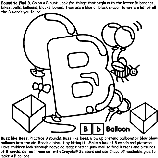 Alphabet B coloring page