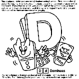 Alphabet D coloring page