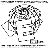 Alphabet E coloring page