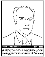 Canadian Prime Minister Trudeau coloring page