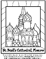 St. Basil&#39;s Cathedral, Moscow coloring page