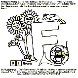 Alphabet F coloring page