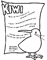 Kiwi coloring page