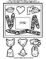 Pet Rebus Frame coloring page