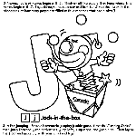 Alphabet J coloring page