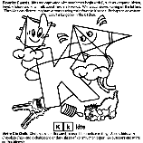 Alphabet K coloring page