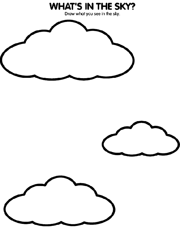 What's in the Sky coloring page