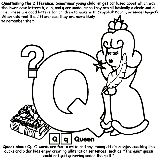 Alphabet Q coloring page