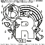 Alphabet R coloring page
