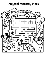 Magical Morning Maze coloring page