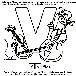 Alphabet V coloring page