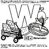 Alphabet W coloring page