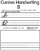 Cursive B coloring page