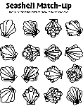 Seashell Match-Up coloring page