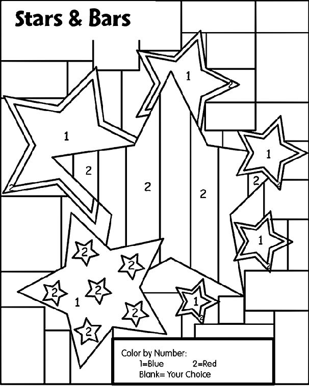 Stars and Bars coloring page