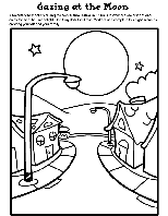 Gazing at the Moon coloring page