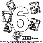 Number 6 coloring page