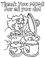 Thank You Mom! coloring page