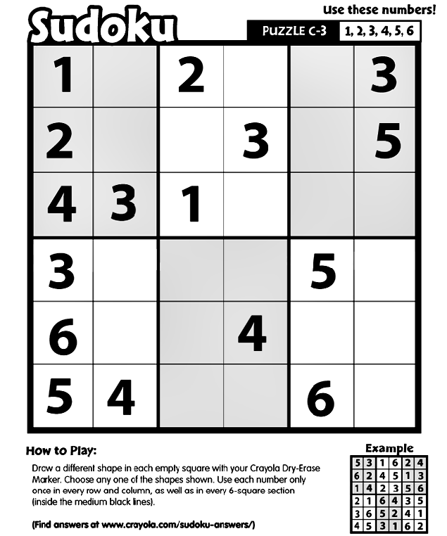 Sudoku C-3 coloring page