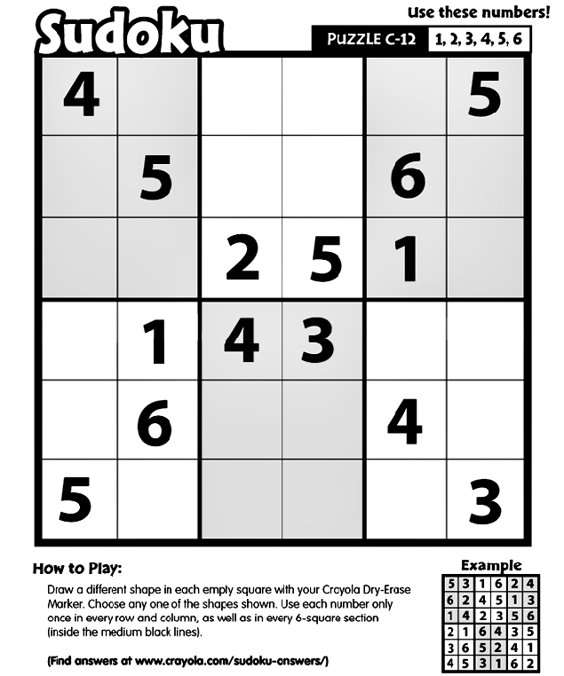 Sudoku C-12 coloring page
