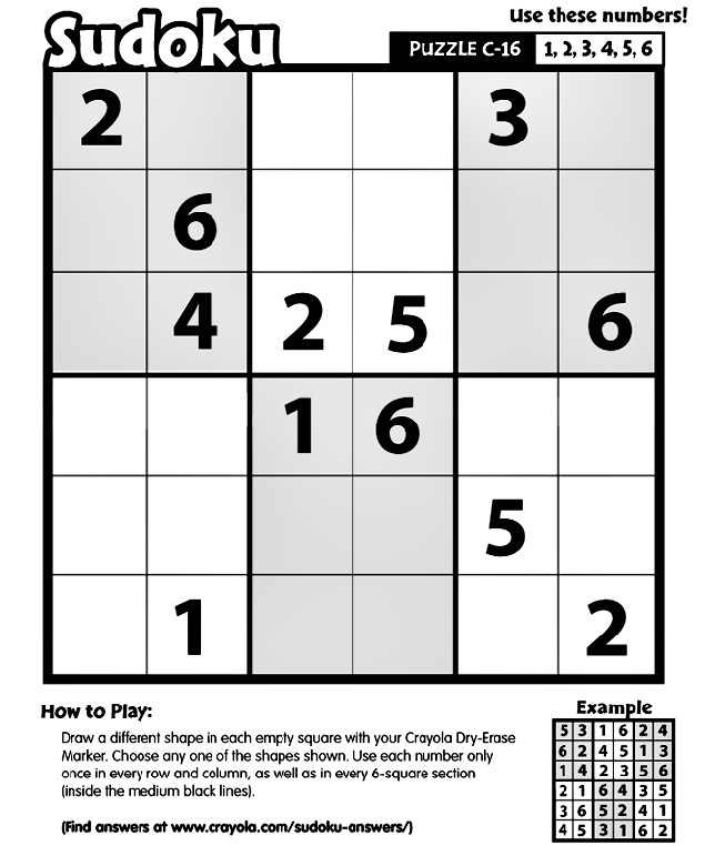 Sudoku C-16 coloring page