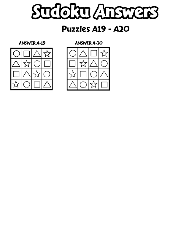 Answers A19-A20 coloring page