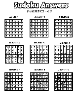 Answers C1-C9 coloring page