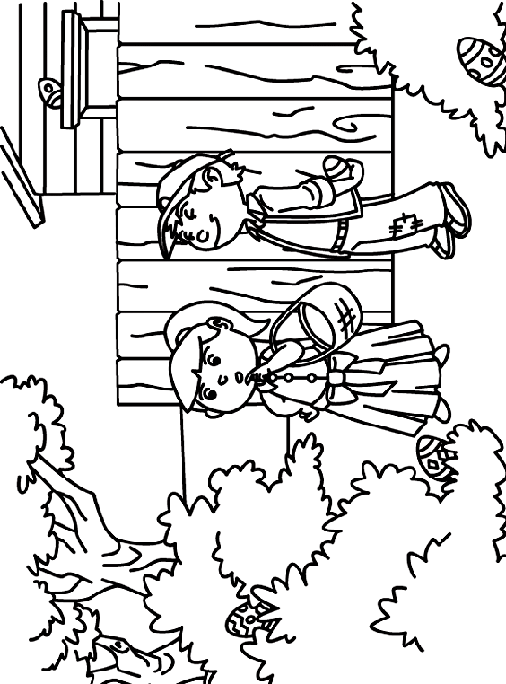 On a Hunt coloring page