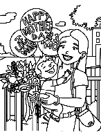 Celebrating Mom coloring page