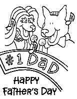 Father&#39;s Day - No.1 Dad coloring page