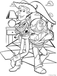 Disney Toy Story Woody and Buzz coloring page