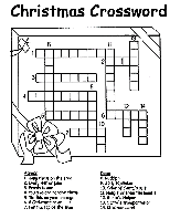 Christmas Crossword coloring page