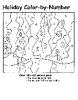 Winter Scene Color by Number coloring page
