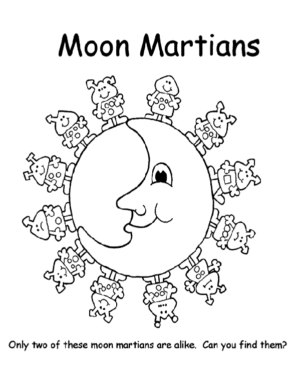 Moon Martians coloring page