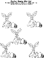 Easter Bunny Mix - up coloring page
