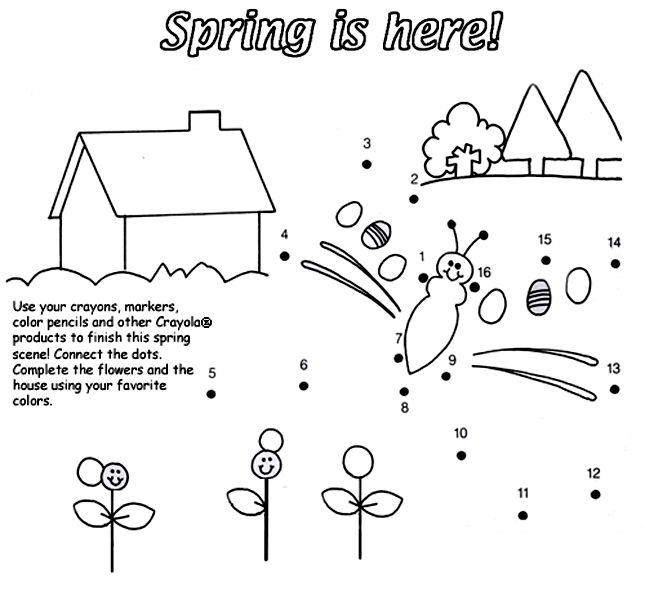 Spring is Here coloring page