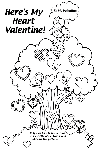 Here's My Heart Valentine coloring page