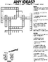 Any Ideas Crossword coloring page