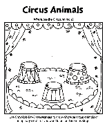Circus Animals coloring page
