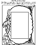 Pumpkin and Cat Frame coloring page