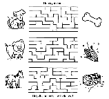 Animal Maze coloring page