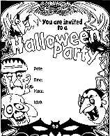 Halloween Invitation coloring page