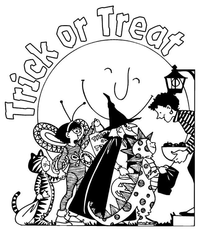 Treat Kids to Fun coloring page